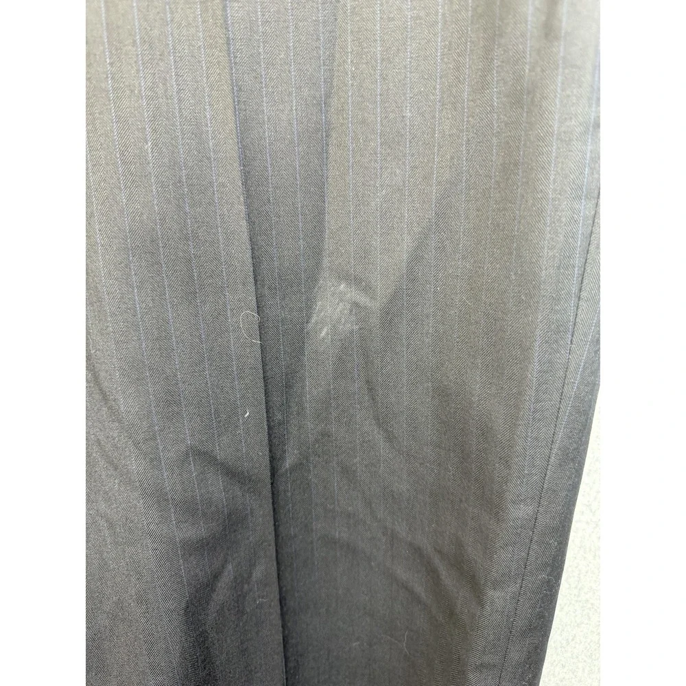 Pronto Suit Mens‎ 44R Black Pinstripe Wool Blend Two Piece Jacket Pants 38x28